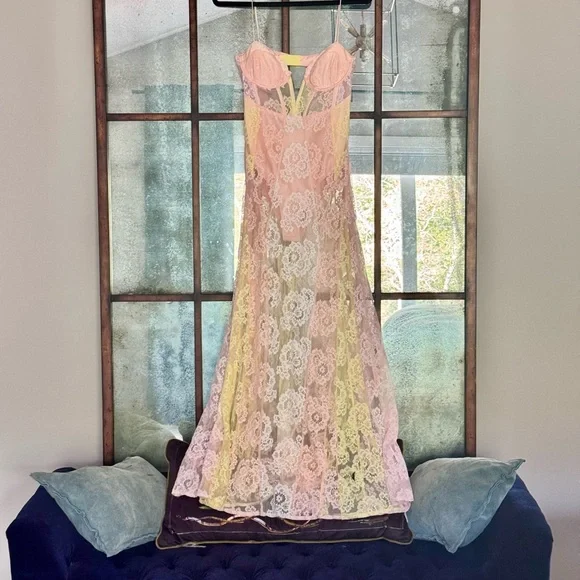 For Love & Lemons Blossom Lace Maxi Dress - Picture 4 of 5